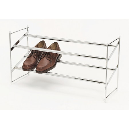 Whitmor Whitmor 8-3/4 in. H X 24 in. W X 14 in. L Steel Expanding and Stacking Shoe Rack 6023-210